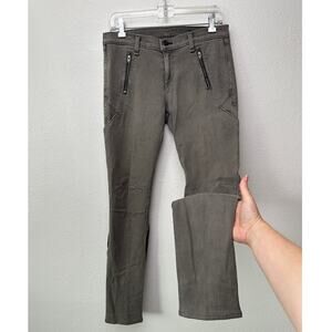 Rag & Bone Iron Skinny Grey Women’s US 28 Mixed Media Zip Jeans